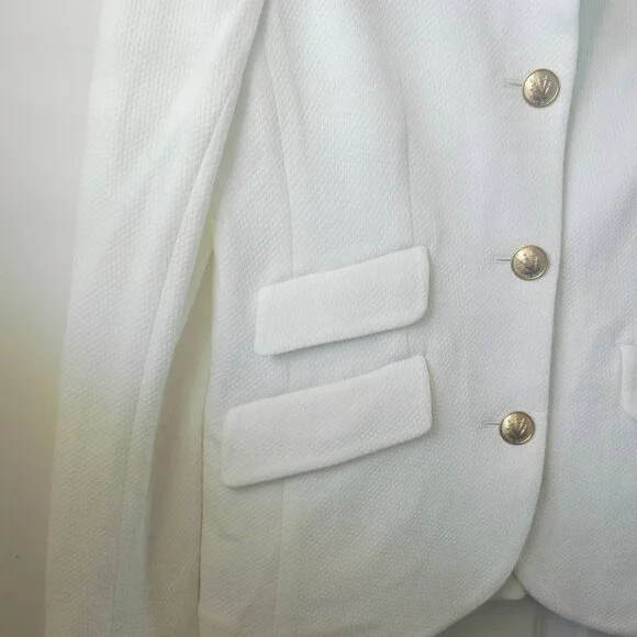 NWT rag & bone Slade Textured Knit Blazer Jacket Off White retro - Picture 8 of 10